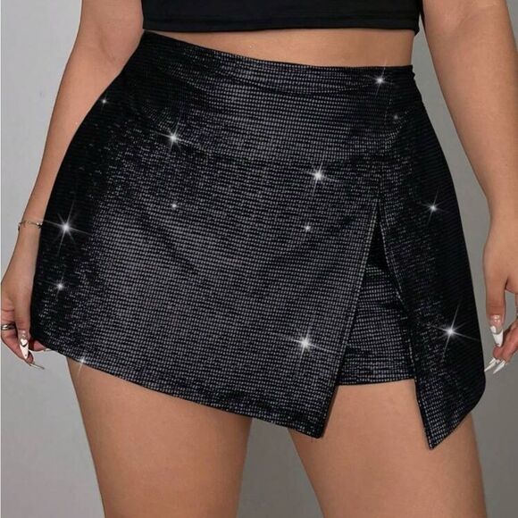 SHEIN Dresses & Skirts - SHEIN Black Asymmetrical Wrap Mini Skirt